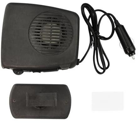 Car Heater, 2 in 1 Modes Fast Heating Cooling Fanswith Cigarette Lighter Plug 360° Rotary Base, 200W 12V Portable Window Defroster Auto Car Heater Windshield Defogger Automobile Windscreen Heater