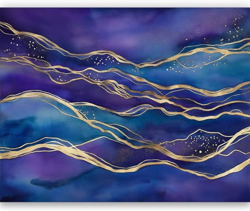 Papel pintado fotográfico impreso Mármol de tinta de acuarela abstracta Papel pintado fotográfico de tejido no tejido 250 x 175 cm arte fotográfico pared de Púrpura pintado de pared imagen de pare