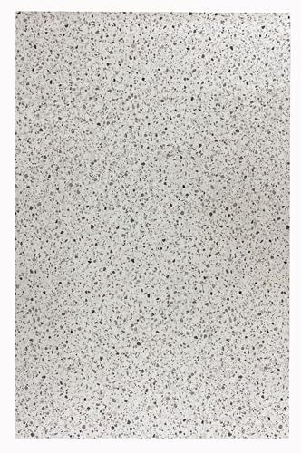 Tadi & Imperio1979 Tappeto in vinile imitazione granito pietre grandi marroni e grigi- Eleganza e durata per decorazione d'interni e facile da pulire.