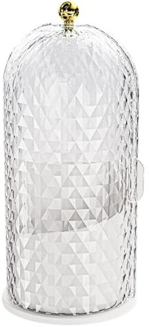 Contenitore per pennelli con apertura scorrevole, portapennelli da trucco, organizzatore con coperchio, rotazione a 360°, portapennelli da trucco, organizzatore per pennelli da trucco