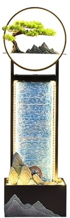 Fontana da pavimento per soggiorno, Decorazione moderna e semplice dell'acqua, fontana d'acqua circolante nel cortile del soggiorno, decorazione del giardino roccioso del pavimento dell'ufficio , Font