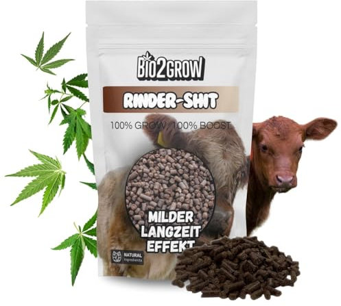 Bio2Grow Rinder Shit Dünger 3 Kg - Grow Organisch Indoor Outdoor Anbau Pflanzen Erde