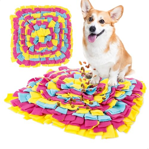 xiruiubao Alfombra Olfativa Perros Alfombra Olfato Perro Manta Olfativa Perro,Juegos Interactivos Alfombras Olfativas para Perros Pequeños y Medianos,Lavable Quadratisch 35 × 35 cm