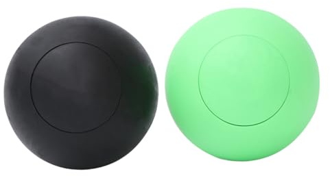 VICASKY 2pièces Lot De Balles De Massage Tpe Pour Fascia Balle De Massage Élastique Pour Dos De Yoga Sans Coutures Noir Vert