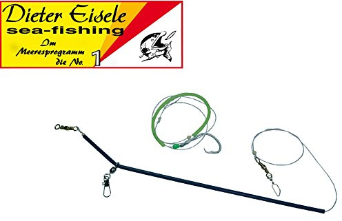 Dieter Eisele Heilbutt Vorfach 1,20mm Nachläufer 10/0, Meeressystem für Dänemark, Norwegen, Island, Naturködersystem für Heilbutt, Schleppsystem