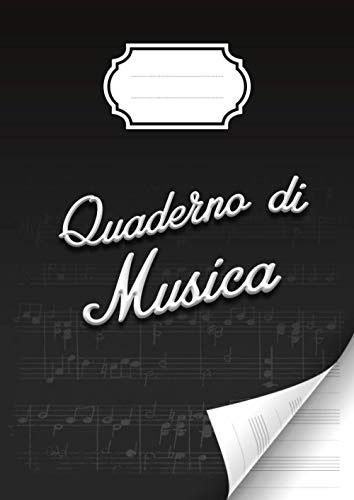Quaderno di Musica: con pentagrammi e annotazioni per la composizione musicale - solfeggio - Grande formato A4 - 48 pagine