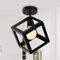 Plafoniere moderne, Plafoniera quadrata in metallo, Lampade ad incasso Lampadario Lampada a Sospensione da Soffitto Cubo per Camera da letto Soggiorno Casa Corridoio Sala da pranzo E27 Nero