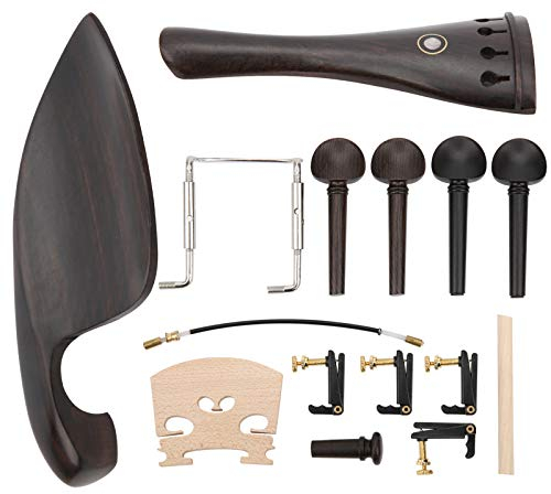 4/4 Violin Saitenhalter Kit Chinrest Tailpiece Tuning Peg End Pin Tailgut Tuner Soundpost Brückenschraube Violine ersetzen