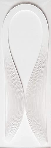 ODETOJOY 120 st pappersremsor 1,5 mm quilling papper 1/16 tum hantverk enfärgade pappersremsor 1,5 mm (vit)