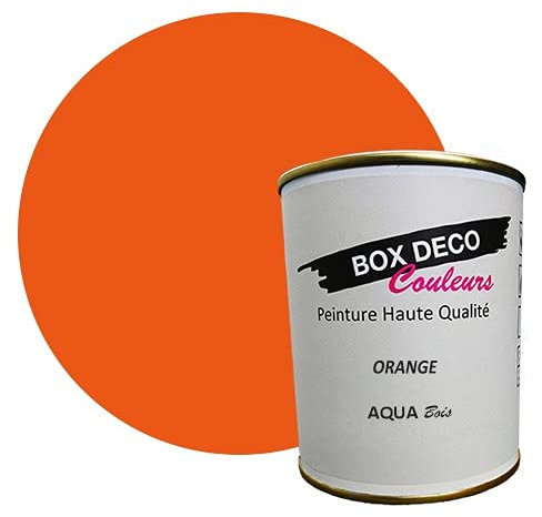 BOX DECO COLORES Pintura mueble madera interior a base de acrílico con aspecto aterciopelado Aqua Madera – 750 ml/9m², naranja