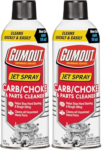 Gumout 800002231 Carb/Choke Carburetor Cleaner Spray, Carb Intake Valve Cleaner, Cleans Gum, Varnish & Dirt Inside & Outside Carburetor Chamber & Prevents Future Build Up 14Oz. (Pack of 2)