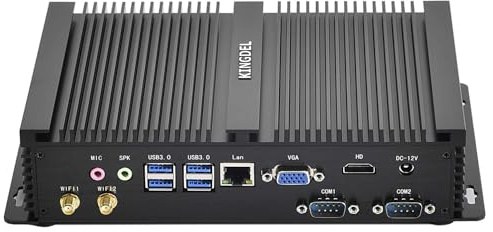 KINGDEL Mini Business PC, Core i5-8250U 8th Gen CPU, 16G DDR4 RAM 1TB SSD, HD(4K@60Hz) Outputs 6xUSB 2xCOM, VGA Fanless Gaming Computer Support Two Screen W-11 Pro