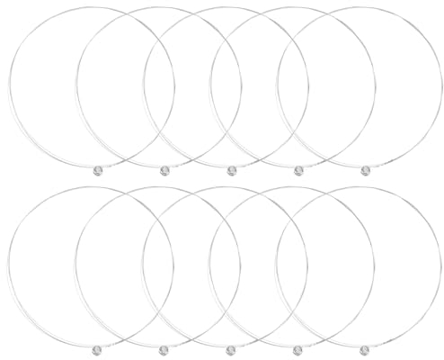 OTOTEC 10 Stück 009 Einzelne High-E-Saiten für E-Gitarre Einzelne Gitarrensaiten für Elektrische Und Akustische E-Gitarren Ersatzteile Leichte Spannung Guter Klang mit Kugelende Stärke 9