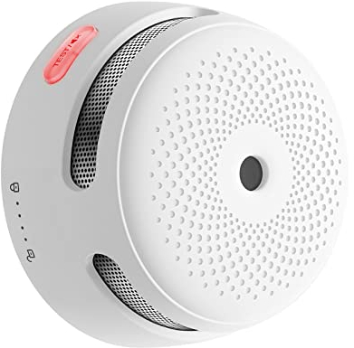 X-Sense Smarter - Rilevatore di fumo WiFi XS01-M, compatibile con app X-Sense Home Security, modello FS61, 85 dB di allarme, mini rilevatore di fumo e incendio senza fili, 6 pezzi