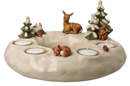 Goebel Värmeljushållare, adventskrans, vinterskog, vinterskog, jul