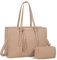LOVEVOOK Schultertasche Damen Laptoptasche 15,6 Zoll Handtasche Groß Tote Bag Women Leder Shopper Shoulder Crossbody Bag Elegante Aktentasche Arbeitstasche Lehrertasche Umhängetasche für Büro Reise
