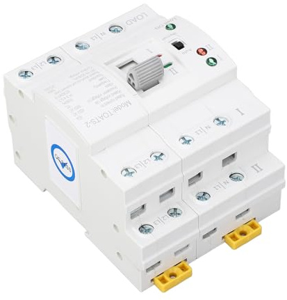 Generic Generatore di Inverter, Interruttore di Trasferimento Automatico a Doppia Potenza, Resistenza Alle Alte Temperature 4P 63A, Commutazione Rapida Compatta per Alimentazione di Backup (220V)