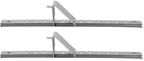Healeved Supporto per Mensola Frigorifero in Acciaio Inossidabile 2 Pezzi con Clip e Viti per Cucina, Accessorio Versatile per Ripiani Regolabili