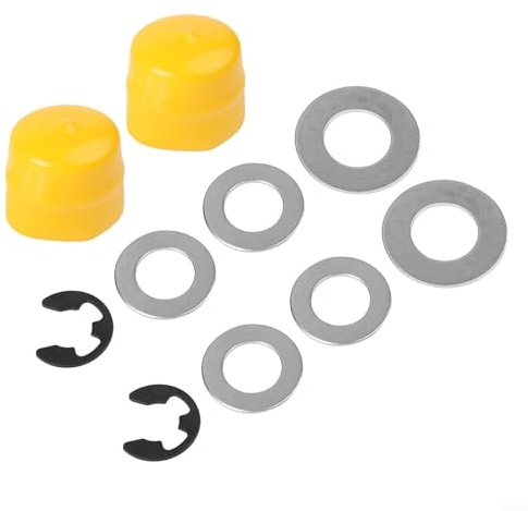 Kit de bujes de rueda delantera para cortacésped Craftsman, accesorios de eje de cortacésped con arandelas de empuje y clips electrónicos, juego de repuesto de piezas de rueda de tractor de jardín