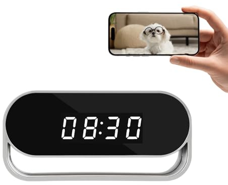 WIWACAM Camara Espia 2K Ultra HD WiFi, Camara para Ver En El Movil, Interior Mini Cámaras, Vigilancia Hogar, Mascotas y Niñera, Detección de Movimiento, Batería de 2600 mAh, Visión Nocturna, 7 Plus