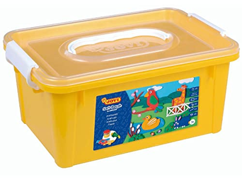Jovi Blandiver Knetset, extra weiche Knetmasse für Kinder ab 3 Jahren, 5 Farben & Zubehör: Tierförmchen, Sortiert