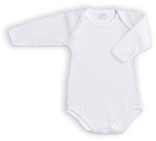 Ellepi 6 Pezzi Body Neonato Neonata Manica Lunga AF890 in Cotone Interlock. Bianco 3 Mesi