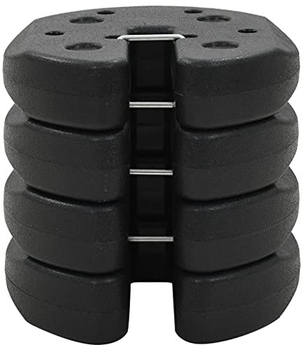 GOTOTOP Pavillon de Stabilisation, 4 Pcs. Support en Béton Poids de Sécurité Support de Pavillon Support de Poids de Tente de Réception pour Tubes de 30 Mm, 220x30 Mm