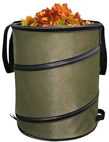 Dous Pattumiera da Campo - Bidoni Pieghevoli per Riciclaggio dei rifiuti - Sacco per rifiuti da Giardino Pop-up, Sacchi per Foglie da Giardinaggio per Campeggio, Prato per lavori Pesanti e casa