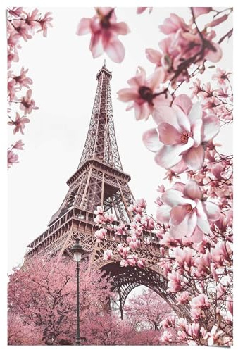 REINDERS Poster, Paris in Rosa, Home Office, Poster, Wanddeko, Room Decor, 150 gr. glänzend Bilderdruckpapier, Lila, 91,5 x 61