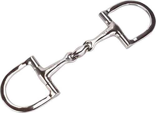 Equinate D-Ring Bridle Stainless Steel 16 mm Double Jointed 13.5 cm Anatomically Shaped Mouth-friendly Bit with Gentle Impact Laser Engraved Size Specification
