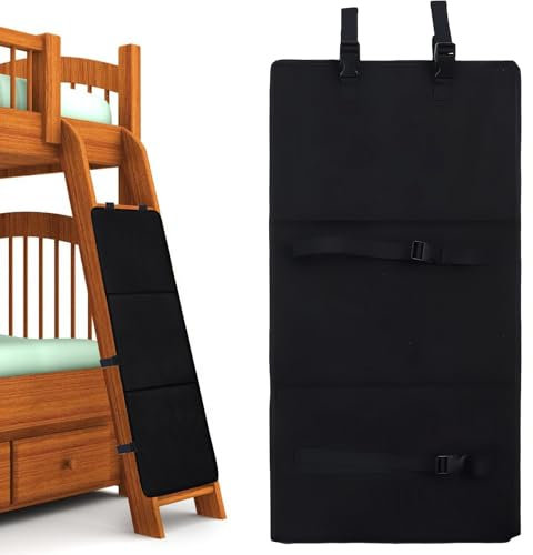 WIYETY Housse D'Échelle De Lit Superposé: Double Tapis De Protection pour Lits Superposés, Pliable Et Réglable, Dispositif De Sécurité pour Prévenir Les Chutes pour Enfants (78 * 38cm Noir)