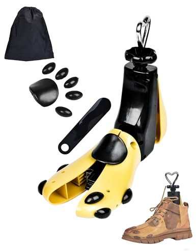 SOSALUK Schuhspanner Herren Damen Schuhdehner Schuhweiter Stiefelspanner 43-47 4-Wege Breite Schuhe Damen mit Schuhlöffel für Einstellbare Länge und Breite