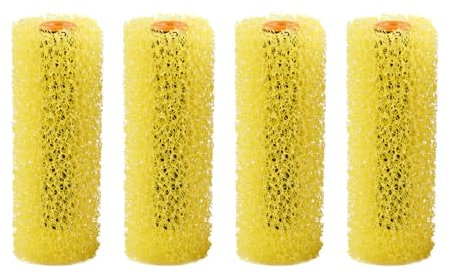 Bojueshaw 4pcs Mini Resilient Sponge Paint Roller Cover,Texture Sponge Brush for Household Wall Painting and DIY Projects(4 Inch)