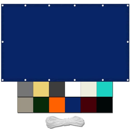 Waterproof Garden Netting 2x3.5m with Free Rope - UV Block Weather-Resistant Grommets PES Polyester for Pergola Balcony & Fence - Navy Blue Garden Screening