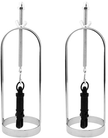 JOEYSUT Metal Nipple Clamps, Adjustable Non-Piercing Clips A2 | Adjustable metal nipple clips with a faux jewellery look for adult couples role play