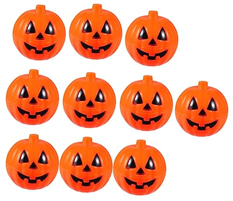 IMIKEYA 10Pcs Halloween Pumpkin Candy Storage Jars Treat Containers Bright Orange Party Gift Boxes for Festive Decorations