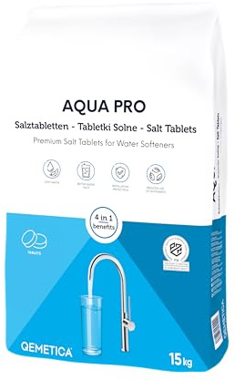 Aqua PRO Regeneriersalz Salztabletten für Wasserenthärtungsanlagen | DIN EN 973 Klasse A, 99,9% NaCl, (15 kg)