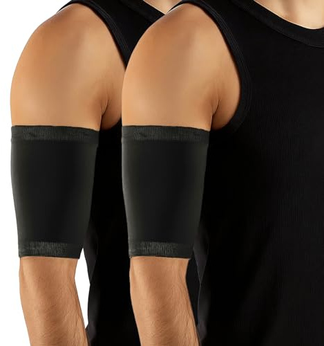 Calzitaly Picc Line Cover Arm Sleeve för Män och Kvinnor, Armband för Picc, Blodsockermätare, Kateter eller Glukosmätare, 70 DEN, 2 Stycken Svart, Storlek 3