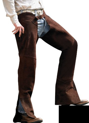 PFIFF Herren Uni lederen Chaps bruin rijchaps Hose, Braun, S EU