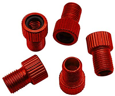 INNOLIFE Aluminum Presta to Schrader Converter Car Valve Adapter Bicycle Bike Tube Pump Air Compressor Tools (Red)