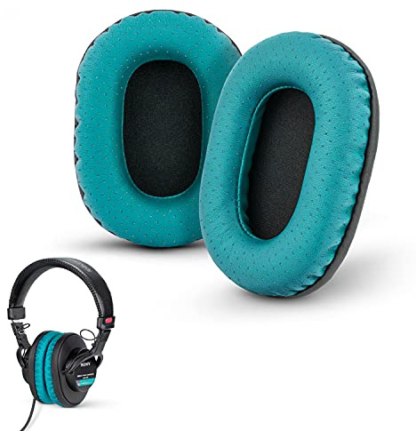 Brainwavz Perforated Replacement Earpads for Sony MDR 7506, V6 & CD900ST with Memory Foam Ear Pad & Suitable for Other On Ear Headphones (Turquoise)