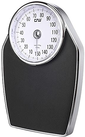 OUSIKA Mechanische Personenwaage, analoge Präzisionswaage for das Körpergewicht, rutschfestes, übergroßes Zifferblatt, Kapazität 150 kg, keine Batterien Waagen