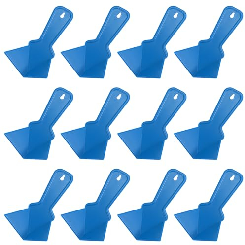 sourcing map 12 spatole angolari per interni da 10,2 cm, per cartongesso, in plastica, per carta da parati spackling, blu