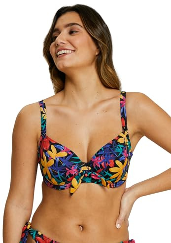 sans Complexe, Haut de Maillot de Bain avec Armatures, Modèle Island Dream, Florale Noir, 95C