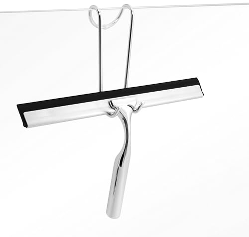 kowald Duschabzieher aus Edelstahl - 25cm breit - mit Aufhänger, Ersatzlippe