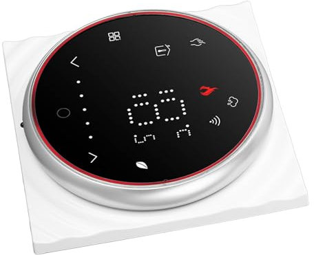 Termostato Smart Home, Display Retroilluminato a LED, Efficienza Energetica, Programmabile, Celsius/Fahrenheit, 5+1+1 Programma Preimpostato, Design Sottile, Precisione ±1℃,