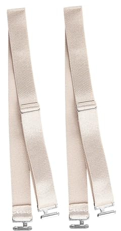 Clips de liga, clips de liga para medias hasta el muslo, 2 clips de medias ajustables para medias hasta el muslo, Hebilla elástica de fijación del liguero del muslo para mujer, evita que los calcetine