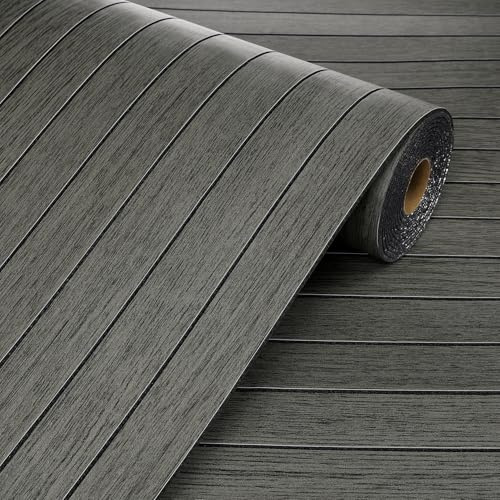 Livelynine Paneles Decorativos para Pared 3D Madera Listones Negro Paneles para Paredes Interiores 60CMx3M Revestimiento Pared Madera Gris Carbón Panel Decorativo Paredes Dormitorio Oficina Estudio