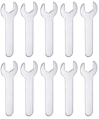 QUARKZMAN 10Pcs Petite Clé à Fourche 12x70x2mm Métrique en Forme de U Clé Plate Simple à Fourche, Super Fine, Petite, Galvanisée, pour Réparation Automobile, Assemblage de Meubles
