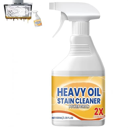 Detergente per oli pesanti da cucina, sgrassatore multifunzionale, schiuma detergente, smacchiatore per macchie ostinate, rimuove macchie ostinate da forno, cappe, sporco e grasso (1Pezzo)